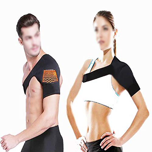 HELIALTH Apoyo de Compresión del Hombro, Soporte de Hombro calentado, Soporte de Brazo USB eléctrico, para desgarro de Labrum, tendinitis y Fractura, Ajustable