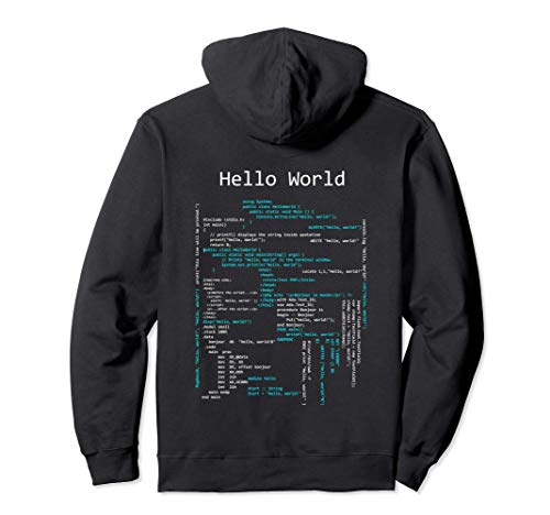 Hello World Codificación, Lenguajes De Programación Sudadera con Capucha