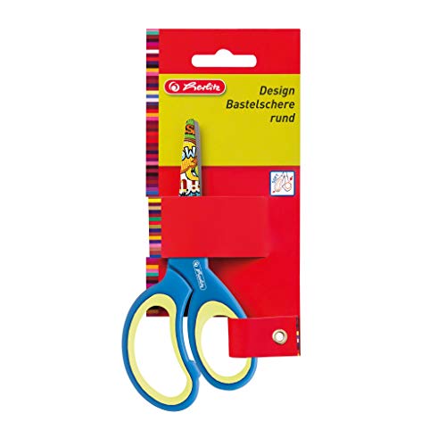 Herlitz 10801710 - Tijeras escolar con punta redonda, colores surtidos, una unidad