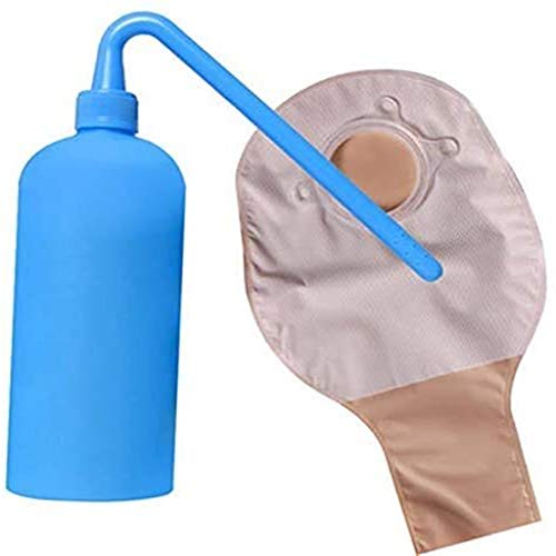 Herramienta de limpieza de bolsas de colostomía de 2 PCS - Bolsas de estoma Botella de limpieza de plástico - limpiador de bolsas abiertas para todas las bolsas de ostomía para uso permanente Botella