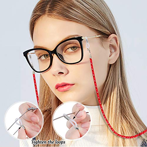 Hifot 8 Piezas Cordones para Gafas, Multicolor Trenzada Cuerda para Gafas, Retenedores de Gafas Sostenedor del Cuello para Mascarilla Correa Gafas