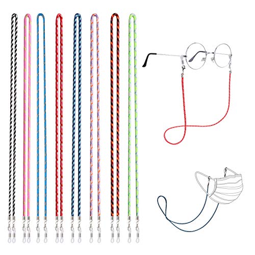 Hifot 8 Piezas Cordones para Gafas, Multicolor Trenzada Cuerda para Gafas, Retenedores de Gafas Sostenedor del Cuello para Mascarilla Correa Gafas