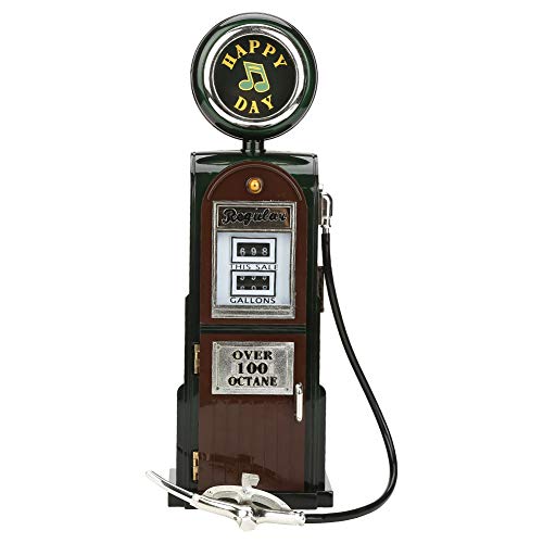Hilitand Caja de música Vintage Retro EE. UU. Bomba de Gas Dispensador de Combustible Almacenamiento de Forma Caja de música Regalo