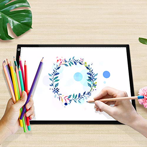 Himimi A3 Mesa de Luz Dibujo A3 LED Caja de Luz Portátil con USB ultra fina para diseño para Artistas, Dibujo, Animación