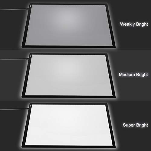 Himimi A3 Mesa de Luz Dibujo A3 LED Caja de Luz Portátil con USB ultra fina para diseño para Artistas, Dibujo, Animación