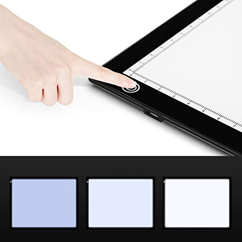 Himimi A3 Mesa de Luz Dibujo A3 LED Caja de Luz Portátil con USB ultra fina para diseño para Artistas, Dibujo, Animación