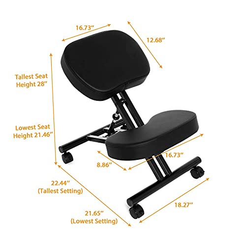 Himimi Silla ergonómica de rodillas, Taburete para la Rodilla, para Mejorar la Postura, Ajustable, para casa y Oficina