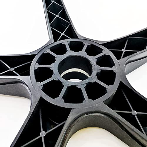 HIMRY Base Silla Oficina 5 Radios, Negro Repuesto Base Silla Oficina Adecuado para 11 mm Ruedas, Sin Ruedecitas, Silla de Oficina Pierna, KXD5101