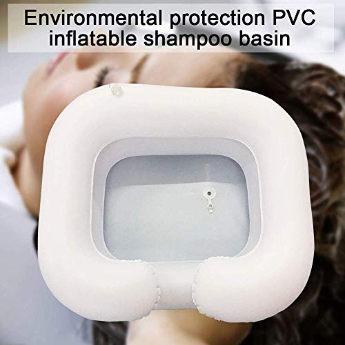 Hinchable Pelo Lavacabezas, Champú y Acondicionador Cuenca con Desagüe Tubo, Lavado Cabello en Cama para Heridos, Ancianos, Bed-Bound, Discapacitados, Fácilmente Limpiar Pelo, Assistive Ayuda