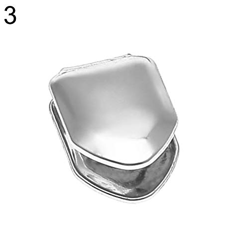 HIP-HOP SUI Moda simples y sencillas de Hip Hop hueco sencillo dientes de oro con incrustaciones de oro y de Hombres Cap Dientes Grillz Grill sólido de rock fresco Hip Hop metal solo diente del molde