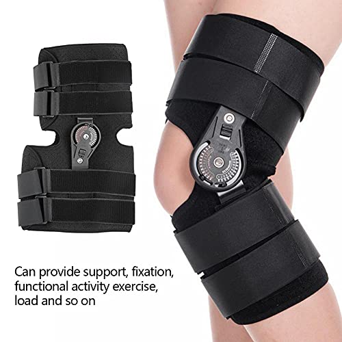 HJK Rodillera ROM con bisagras con Correa Soporte para Rodillera férula para articulación de la Rodilla Ajustable Artritis en varo valgo Rodillera ortopédica