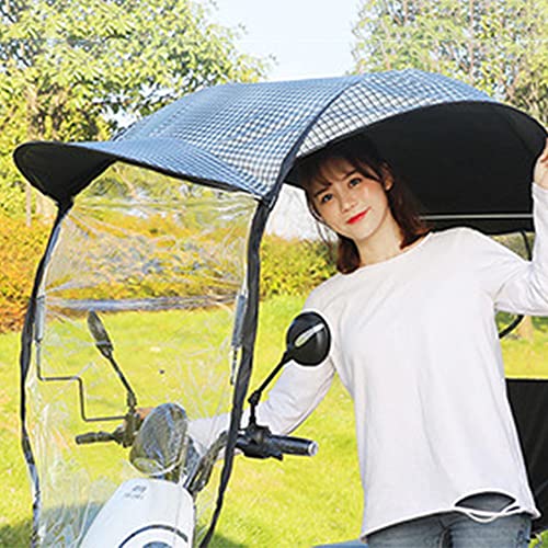 HJZY Mobility Scooter Sun and Rain Shade, Toldo con Dosel Capota EléCtrica Motocicleta, Cortinas Delanteras Traseras con Cremalleras, Parasol Movilidad Universal Scooter