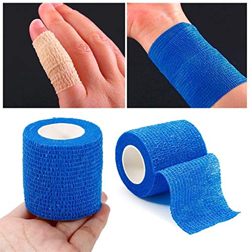HNGEO Duradero Botiquín de Primeros Auxilios a Prueba de Agua Cshesive Vendas elásticas Wrap Deportes Cuerpo Gasa Vet Cinta autoadhesiva Bandagem 7.5cm * 4.5m Utilizado para el Cuidado Personal