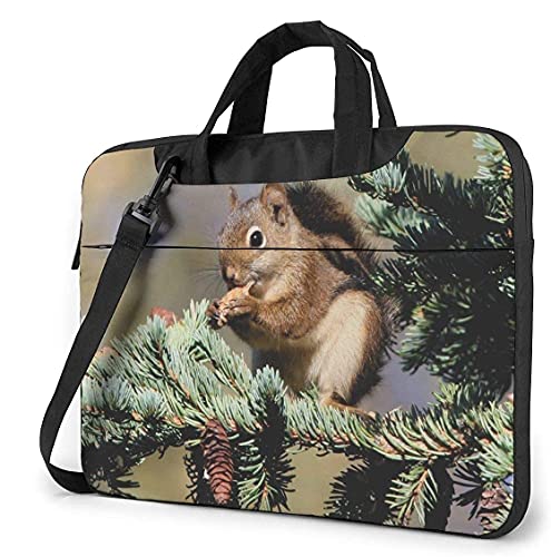 Hokdny Maletin Ordenador Portatil con correa desmontable Funda para portátil Ardilla Linda para hombres y mujeres Tablet Pc maletín compatible 15.6 pulgadas