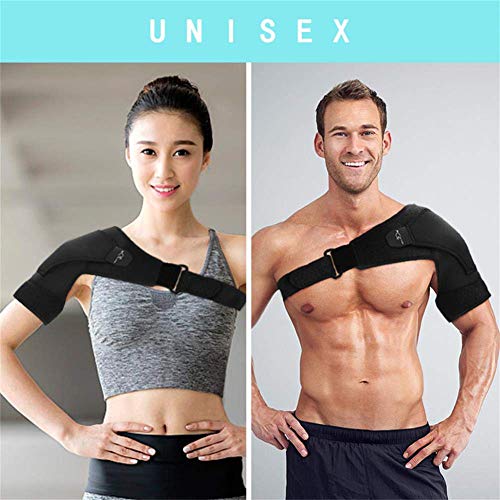 Hombrera Ajustable, Hombro Apoyo Transpirable con Paquete Frío Caliente, Soporte hombro para Izquierda o Derecha, Dolor en el Hombro, Hombros Artríticos, Recuperación Lesiones Deportivas,Free size