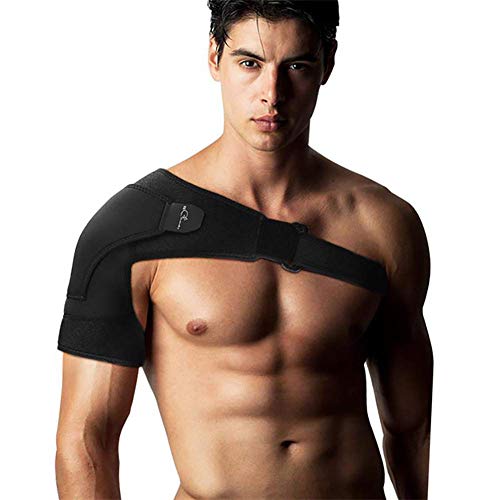 Hombrera Ajustable, Hombro Apoyo Transpirable con Paquete Frío Caliente, Soporte hombro para Izquierda o Derecha, Dolor en el Hombro, Hombros Artríticos, Recuperación Lesiones Deportivas,Free size