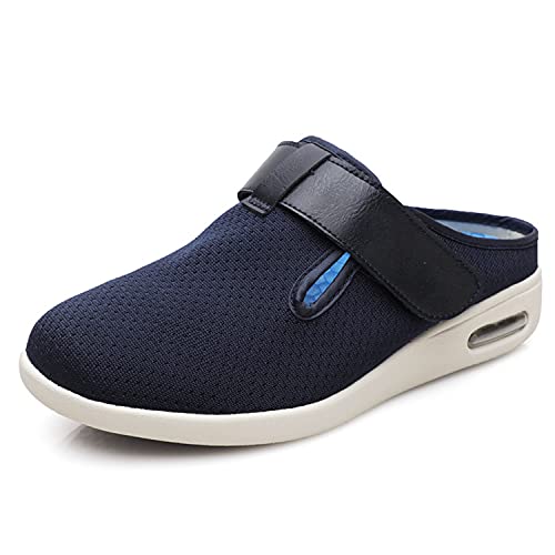 Hombres Diabéticos Pies Caminando Zapato Edema Zapatos Hinchados Antideslizante Verano Calzado Anciano Unisex Zapato Ortopédico Ajustable,C,37