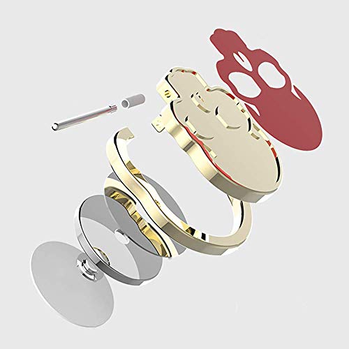 homEdge Agarre del Anillo del cráneo del teléfono Celular, 2 Paquetes de 360 ° Soporte de Anillo de Dedo Ajustable, Adecuado para el Soporte magnético de Montaje para automóvil para teléfono Celular