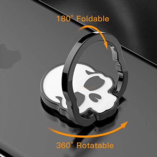 homEdge Agarre del Anillo del cráneo del teléfono Celular, 2 Paquetes de 360 ° Soporte de Anillo de Dedo Ajustable, Adecuado para el Soporte magnético de Montaje para automóvil para teléfono Celular