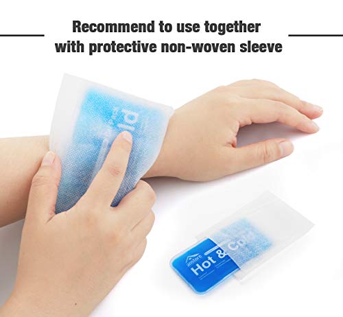 Homewit Compresas de gel frío y calor 10 piezas Gel Pack para lesiones y dolor de manos, codos, piernas, rodillas, pies, cabeza, espalda, dolor abdominal