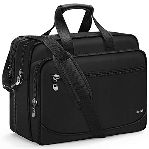 HOMIEE Maletín de 17 Pulgadas, Bandolera para Computadora Portátil con Correa, Adecuado para MacBook Pro/DELL XPS/Lenovo/HP de hasta 17 Pulgadas de Trabajo/Negocios/Escuela