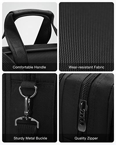 HOMIEE Maletín de 17 Pulgadas, Bandolera para Computadora Portátil con Correa, Adecuado para MacBook Pro/DELL XPS/Lenovo/HP de hasta 17 Pulgadas de Trabajo/Negocios/Escuela
