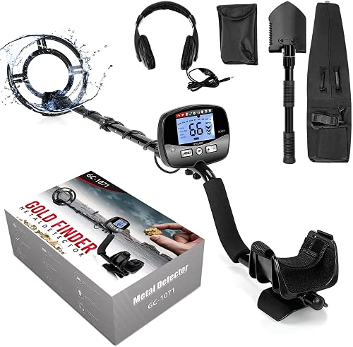 HOOMYA Profesional Detector de Metales para Adultos Niños, Función de Precisión con Pantalla de Profundidad, Bobina Impermeable de 25 cm - Puede ser de Detección Subacuática de 50 cm de Profundidad
