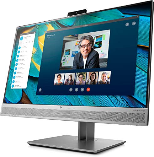 HP EliteDisplay E243m - Monitor de 24" ajustable en altura (FHD antireflejo, 1920 x 1080, IPS LED, Webcam, Altavoces, 250cd/m, 5ms, 16:9, 1 x VGA, 1 x HDMI 1.4, 1 x DisplayPort 1.2, 2 x USB 3.0)