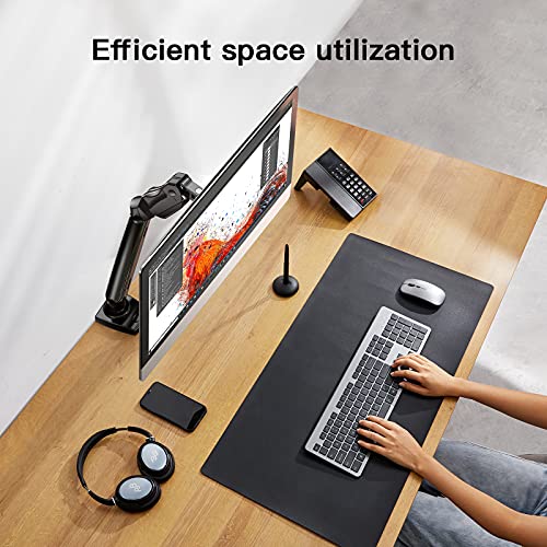 HUANUO Brazo Singular de Monitor Pantallas LCD LED de 17-27 Pulgadas, Brazo de Resorte de Gas Giratorio de 360°, 2 Métodos de Montaje Opcionales, Soporte VESA 75-100 mm y Peso 2-6.5 kg