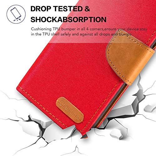 Huawei Ascend G8, Funda tipo cartera de piel Oxford con tapa trasera de TPU suave con imán para Huawei GX8