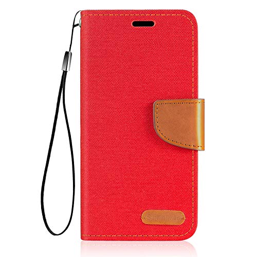 Huawei Ascend G8, Funda tipo cartera de piel Oxford con tapa trasera de TPU suave con imán para Huawei GX8