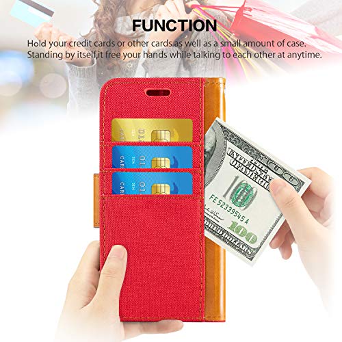 Huawei Ascend G8, Funda tipo cartera de piel Oxford con tapa trasera de TPU suave con imán para Huawei GX8