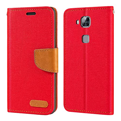 Huawei Ascend G8, Funda tipo cartera de piel Oxford con tapa trasera de TPU suave con imán para Huawei GX8