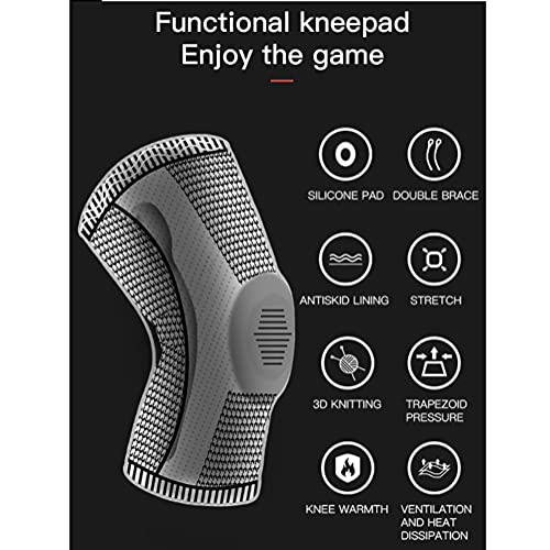 HUVE 1 Uds, Rodilleras, para Proteger el menisco de la Rodilla, para Deporte, Rodilleras, Rodilleras, Rodilleras de Silicona, Protector de rótula para Correr, Voleibol