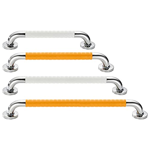 HXBH Pasamanos de baño, asas de seguridad de acero inoxidable, asas auxiliares sin barreras para personas mayores y discapacitadas, asas antideslizantes/yellow / 38cm