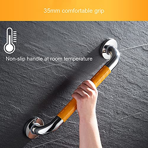 HXBH Pasamanos de baño, asas de seguridad de acero inoxidable, asas auxiliares sin barreras para personas mayores y discapacitadas, asas antideslizantes/yellow / 38cm
