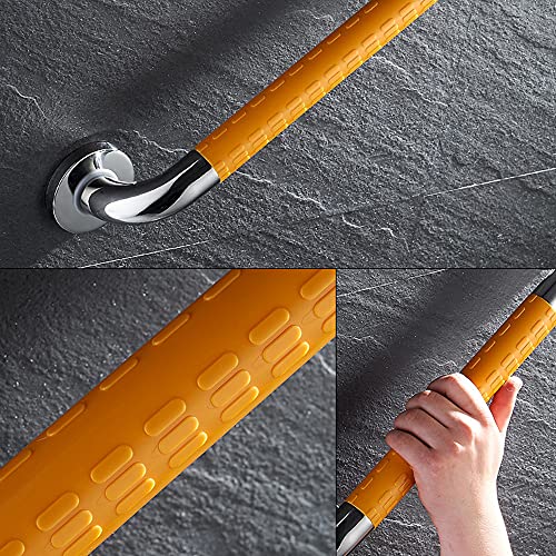 HXBH Pasamanos de baño, asas de seguridad de acero inoxidable, asas auxiliares sin barreras para personas mayores y discapacitadas, asas antideslizantes/yellow / 38cm