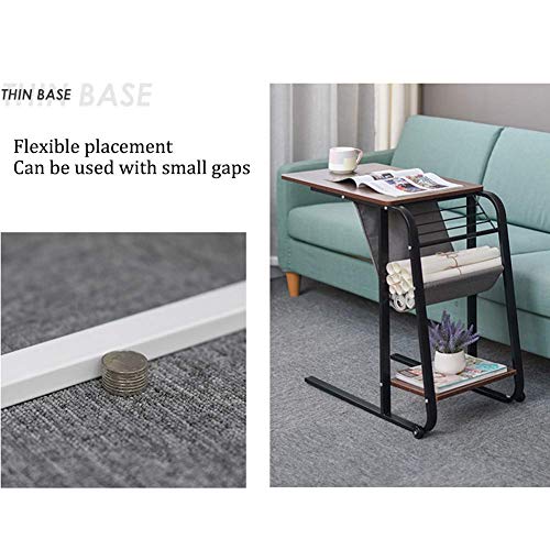 HYCy Soporte Plegable Mesa móvil Mesa para portátil, Mesa de Regazo Ajustable, para sofá Cama Enfermería hospitalaria, Esquinas Redondeadas (Arce Blanco)