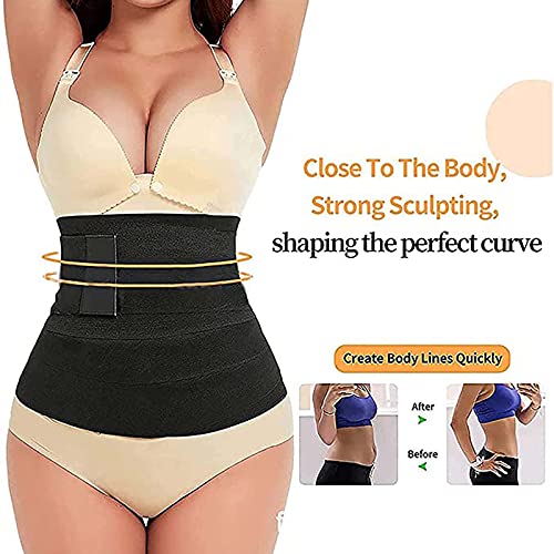 HYISHION Fajas Reductoras Mujer para Gimnasio, Faja Abdominal Adelgazante Waist Trainer, Ajustable Corsé Adelgazante Cinturón para Ayuda a La Corrección Postural y Abdominal,5M