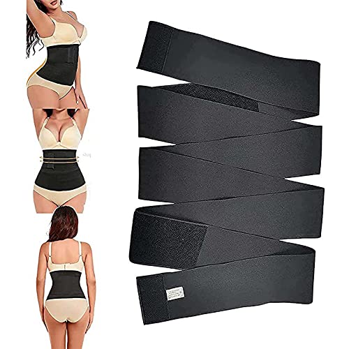 HYISHION Fajas Reductoras Mujer para Gimnasio, Faja Abdominal Adelgazante Waist Trainer, Ajustable Corsé Adelgazante Cinturón para Ayuda a La Corrección Postural y Abdominal,5M