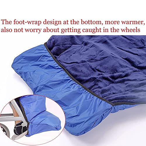 HYRL Manta para Silla de Ruedas, Impermeable, a Prueba de Viento, para Adultos, cómoda Funda para Silla de Ruedas con Bolsillos para los pies, para Las piernas y la Parte Inferior del Cuerpo