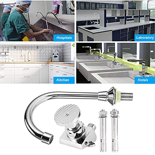 Hyuduo Grifo para Fregadero de Barra, Pedal de Cobre Montado En El Piso, Grifo para Lavabo, Grifo para Fregadero, Conjunto de Pedal, Tamaño Aproximado 6,5X6X9 Cm para Laboratorio Doméstico