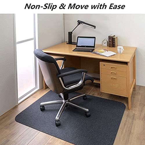 Icegrey Esteras para Sillas Protector de Piso Antideslizante Lavable Rectangular para Silla de Oficina para Pisos de Madera y Piso de Baldosas Gris Oscuro 120x90cm