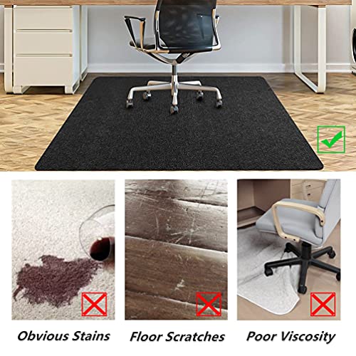 Icegrey Esteras para Sillas Protector de Piso Antideslizante Lavable Rectangular para Silla de Oficina para Pisos de Madera y Piso de Baldosas Gris Oscuro 120x90cm