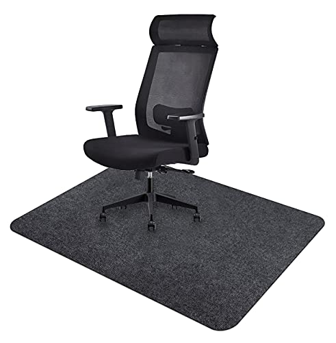 Icegrey Esteras para Sillas Protector de Piso Antideslizante Lavable Rectangular para Silla de Oficina para Pisos de Madera y Piso de Baldosas Gris Oscuro 120x90cm