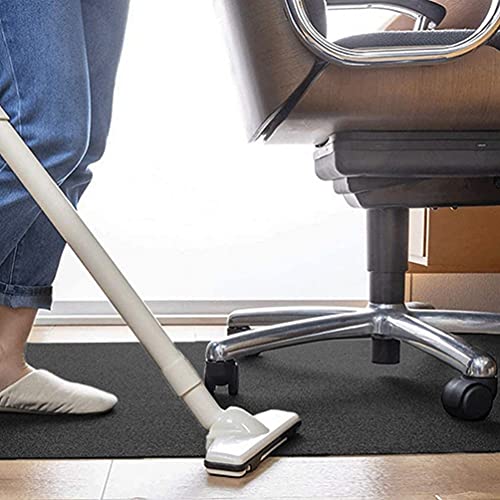 Icegrey Esteras para Sillas Protector de Piso Antideslizante Lavable Rectangular para Silla de Oficina para Pisos de Madera y Piso de Baldosas Gris Oscuro 120x90cm