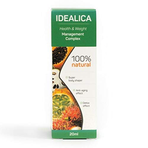 IDEALICA 100% Natural 20ml. Gotas Para Adelgazar Muy Rapido - Quemagrasas Potente Para Adelgazar - Antioxidante - Apto para veganos y vegetarianos - Sin gluten