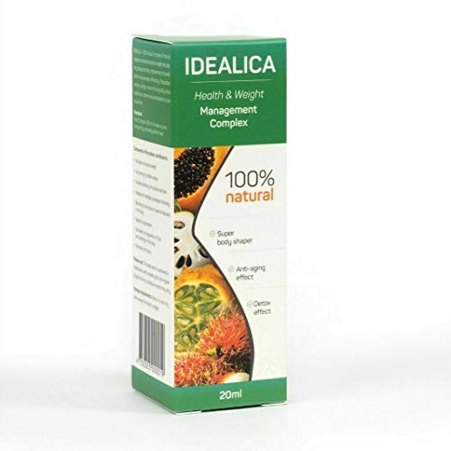 IDEALICA 100% Natural 20ml. Gotas Para Adelgazar Muy Rapido - Quemagrasas Potente Para Adelgazar - Antioxidante - Apto para veganos y vegetarianos - Sin gluten