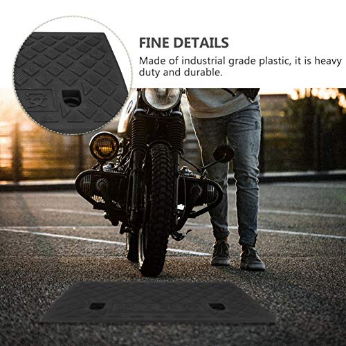 ifundom Rampas de bordillo para calzada, rampa de bordillo, portátil, ligera, resistente, de plástico, para calzada, muelle de carga, acera, coche, scooter, bicicleta, motocicleta