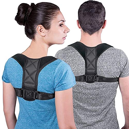 IJNBHU Corrector médico de la Postura de la clavícula Niños Adultos Soporte para la Espalda Cinturón Corsé Ortesis ortopédica Hombro Correcto (Color: Tipo 3 Negro, Tamaño: Grande)